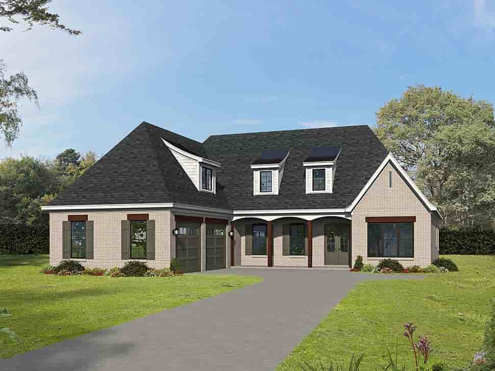 Colonial, Country, European, French Country, Ranch, Traditional House Plan 80992 with 3 Beds, 4 Baths, 2 Car Garage Picture 4