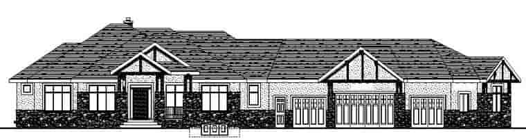 Bungalow House Plan 81104 with 5 Beds, 5 Baths, 4 Car Garage Picture 1