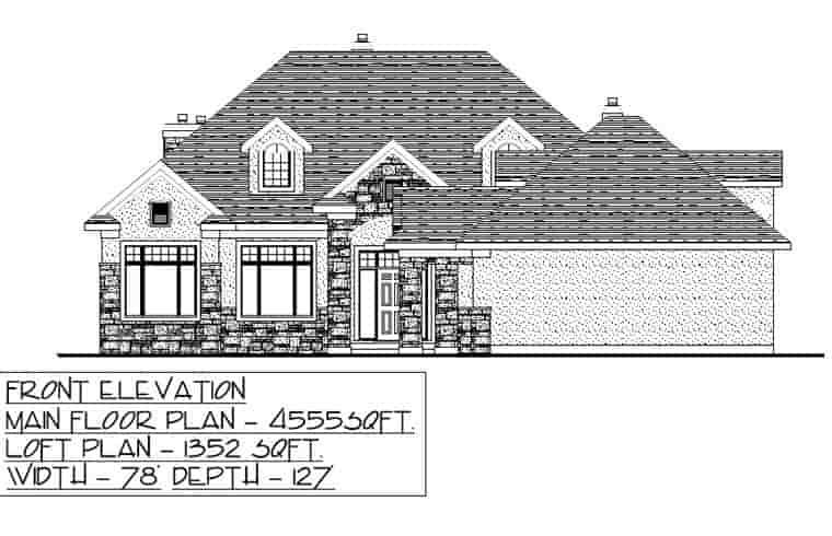 Bungalow House Plan 81107 with 2 Beds, 7 Baths, 5 Car Garage Picture 2