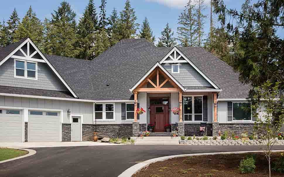 Country, Craftsman House Plan 81204 with 3 Beds, 3 Baths, 2 Car Garage Picture 2