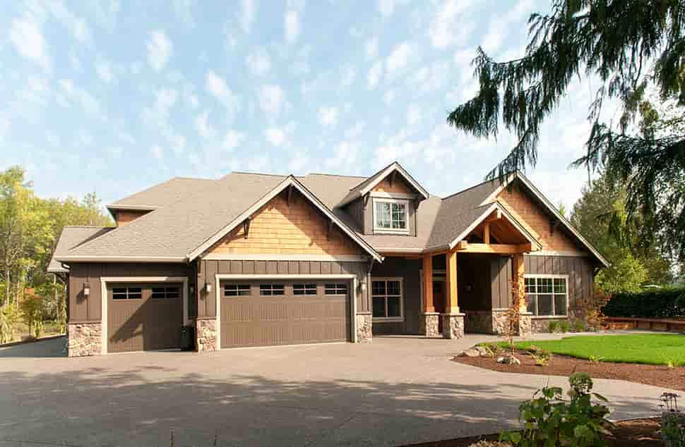Bungalow, Craftsman House Plan 81209 with 3 Beds, 3 Baths, 3 Car Garage Picture 26