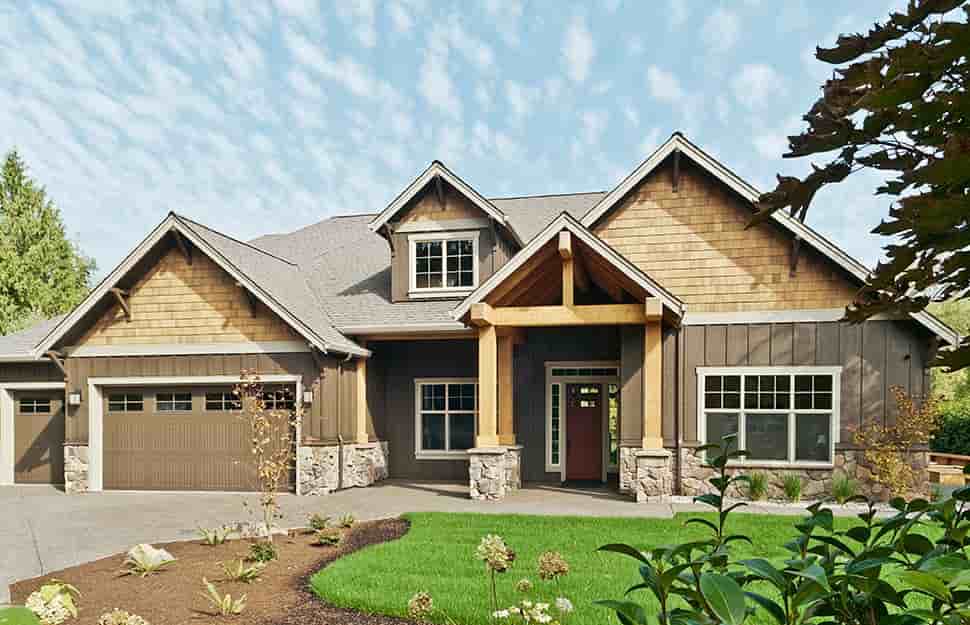 Bungalow, Craftsman House Plan 81209 with 3 Beds, 3 Baths, 3 Car Garage Picture 27