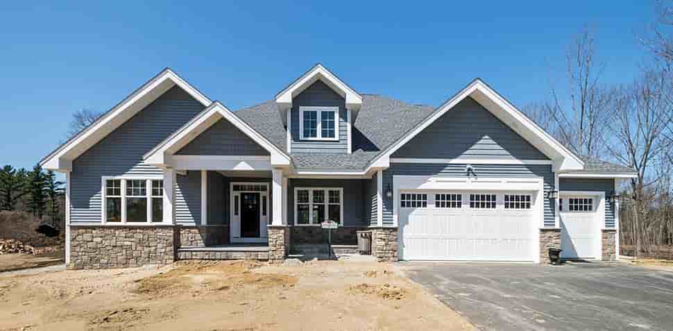 Bungalow, Craftsman House Plan 81209 with 3 Beds, 3 Baths, 3 Car Garage Picture 3