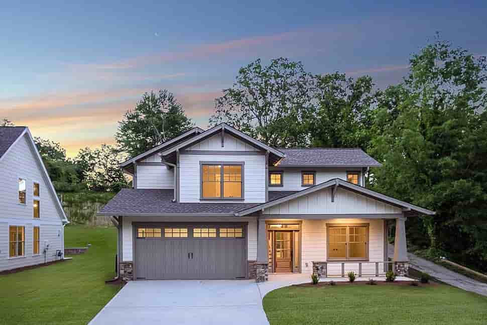 Bungalow, Craftsman House Plan 81211 with 3 Beds, 3 Baths, 2 Car Garage Picture 1