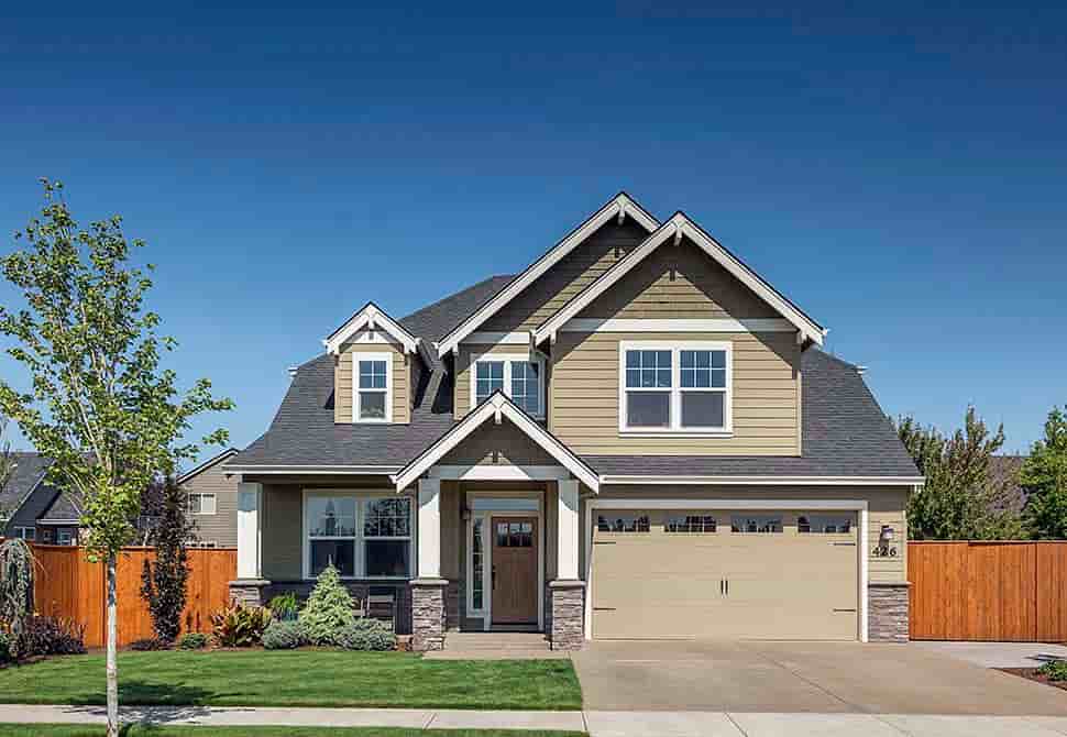 Cottage, Craftsman House Plan 81228 with 4 Beds, 3 Baths, 2 Car Garage Picture 8