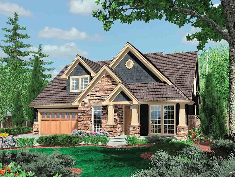 Bungalow, Craftsman House Plan 81232 with 3 Beds, 3 Baths, 2 Car Garage Picture 3