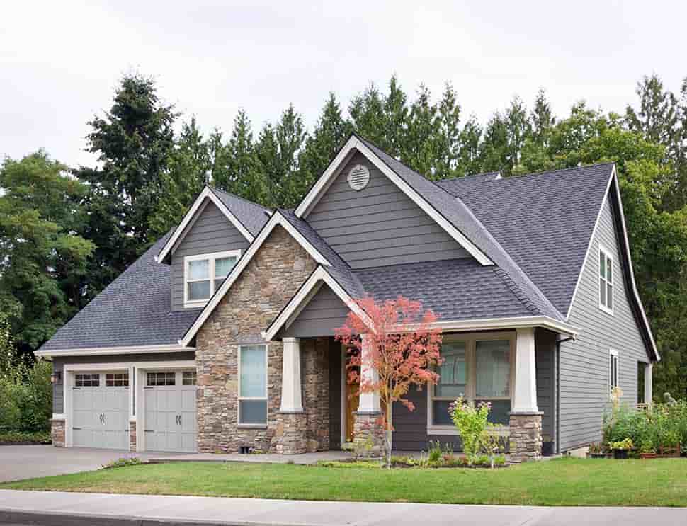 Bungalow, Craftsman House Plan 81232 with 3 Beds, 3 Baths, 2 Car Garage Picture 6