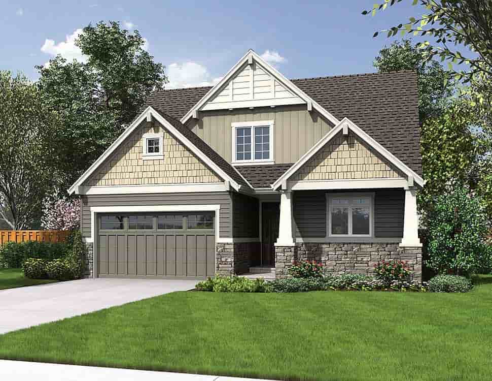 Bungalow, Craftsman House Plan 81248 with 4 Beds, 3 Baths, 2 Car Garage Picture 4