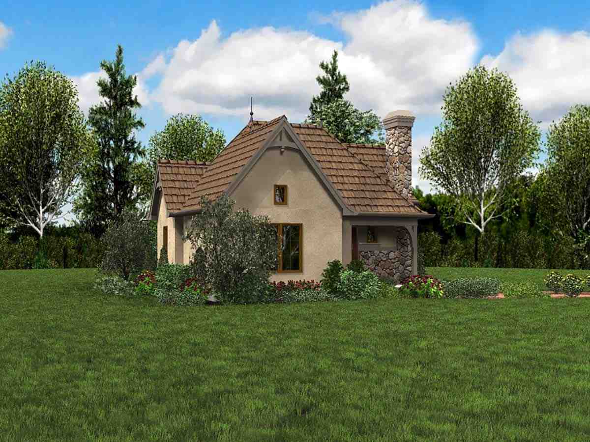 Cottage, Craftsman, One-Story, Tuscan House Plan 81251 with 1 Beds, 1 Baths Picture 2
