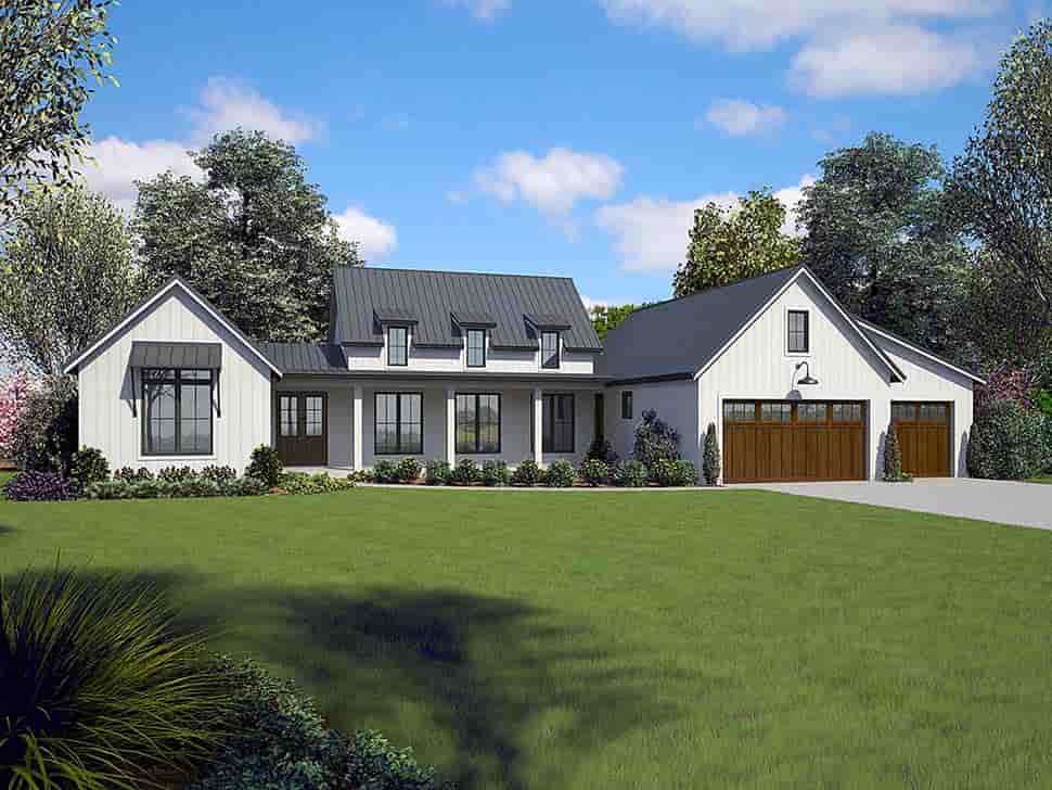 Country, Farmhouse, Ranch House Plan 81253 with 3 Beds, 3 Baths, 3 Car Garage Picture 3