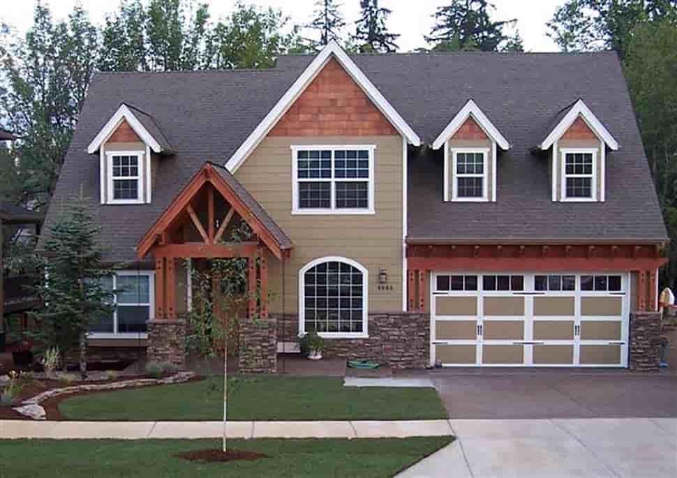 Craftsman, European, French Country, Traditional House Plan 81255 with 4 Beds, 3 Baths, 3 Car Garage Picture 2