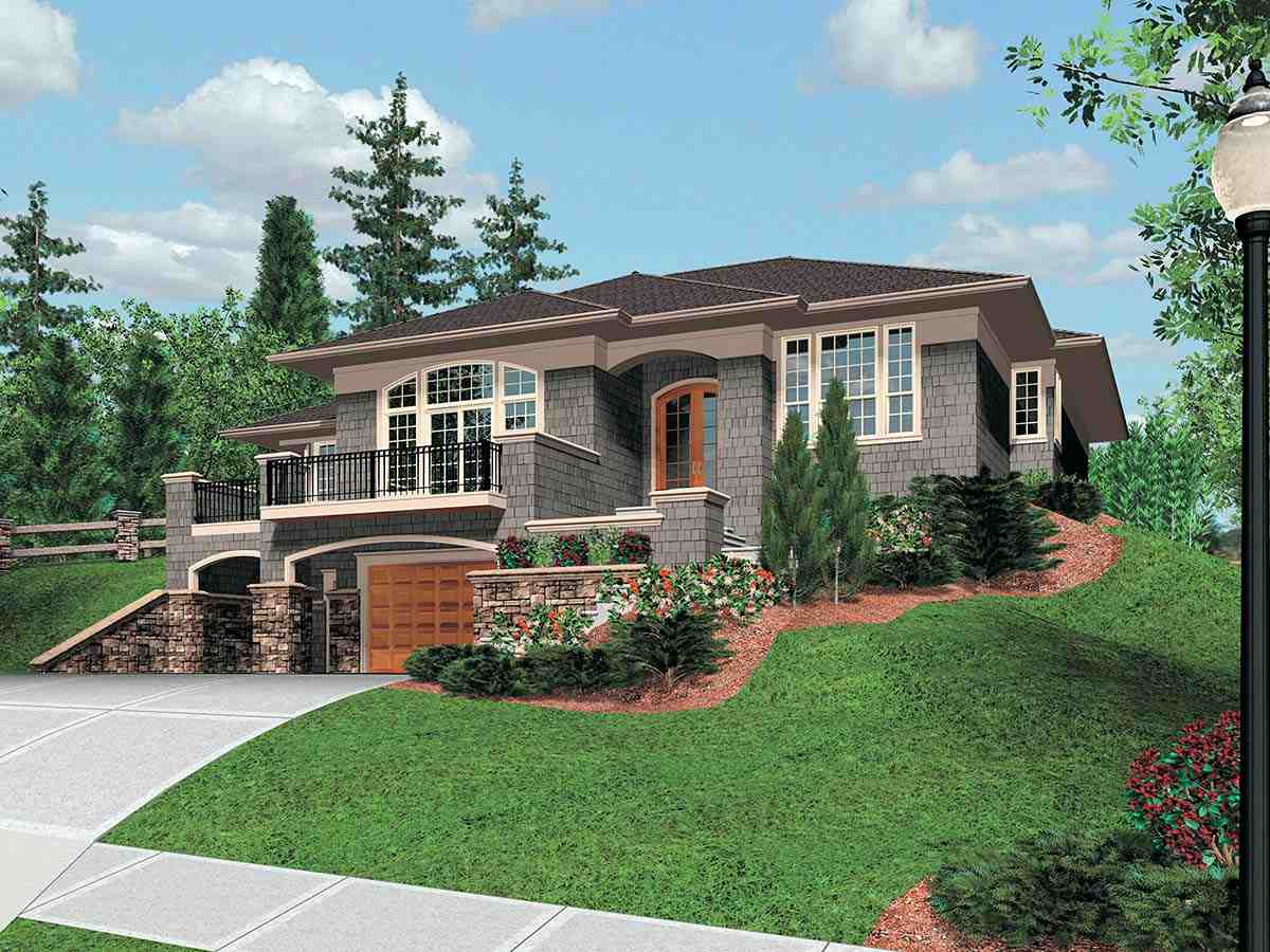 Coastal, Contemporary, Prairie House Plan 81264 with 3 Beds, 3 Baths, 2 Car Garage Picture 1