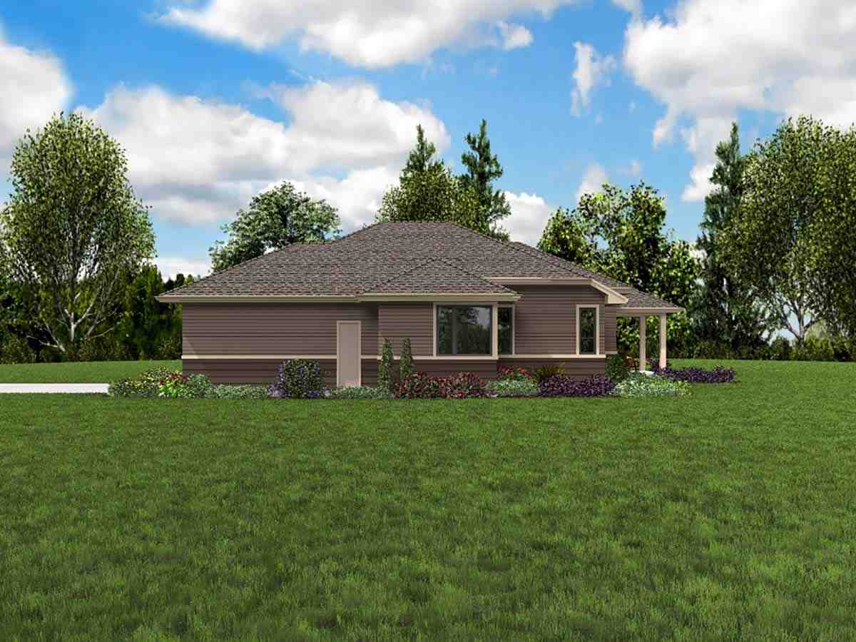 Contemporary, Prairie, Ranch House Plan 81266 with 3 Beds, 2 Baths, 2 Car Garage Picture 1