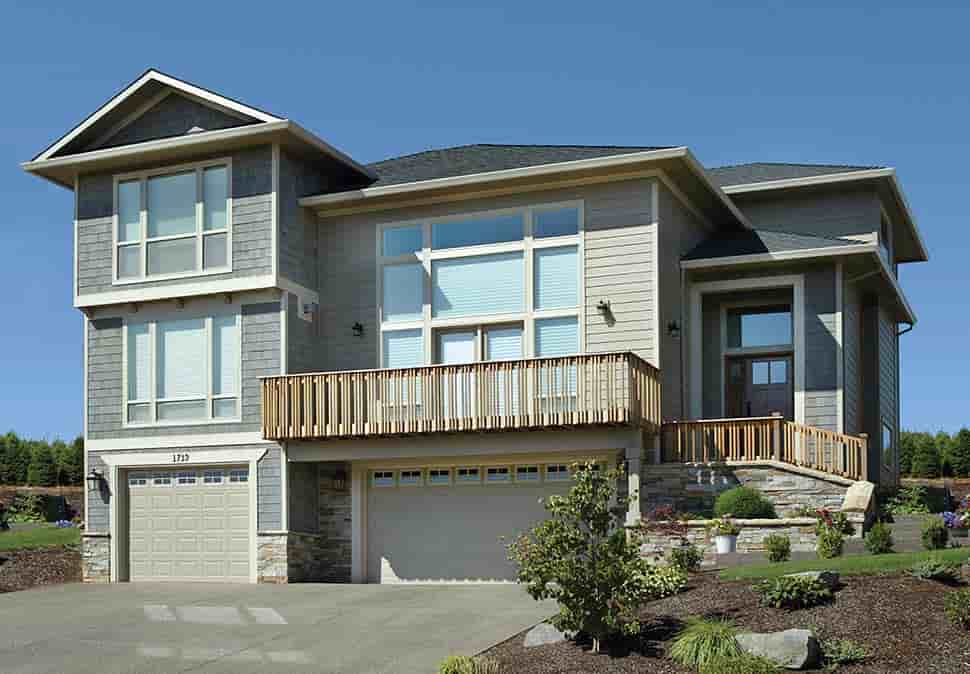 Coastal, Contemporary House Plan 81274 with 3 Beds, 3 Baths, 2 Car Garage Picture 2
