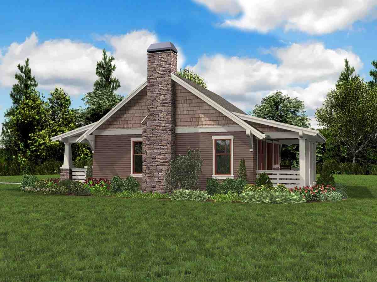 Bungalow, Cottage, Craftsman, Narrow Lot House Plan 81289 with 1 Beds, 1 Baths Picture 1