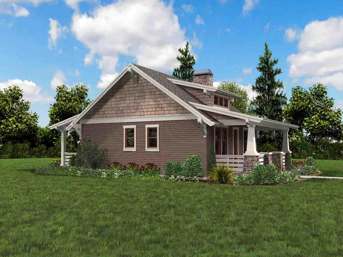 Bungalow, Cottage, Craftsman, Narrow Lot House Plan 81289 with 1 Beds, 1 Baths Picture 2