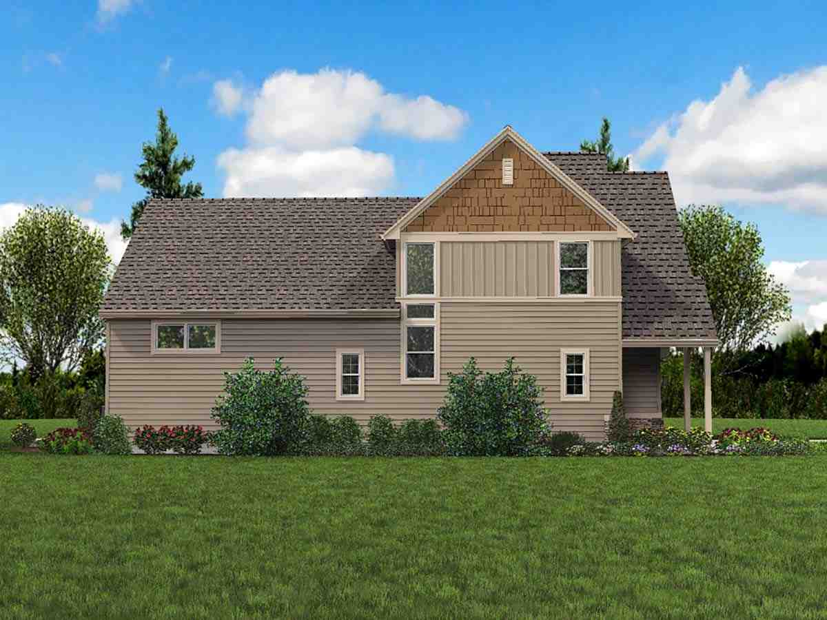 Cottage, Narrow Lot House Plan 81301 with 3 Beds, 3 Baths, 2 Car Garage Picture 2