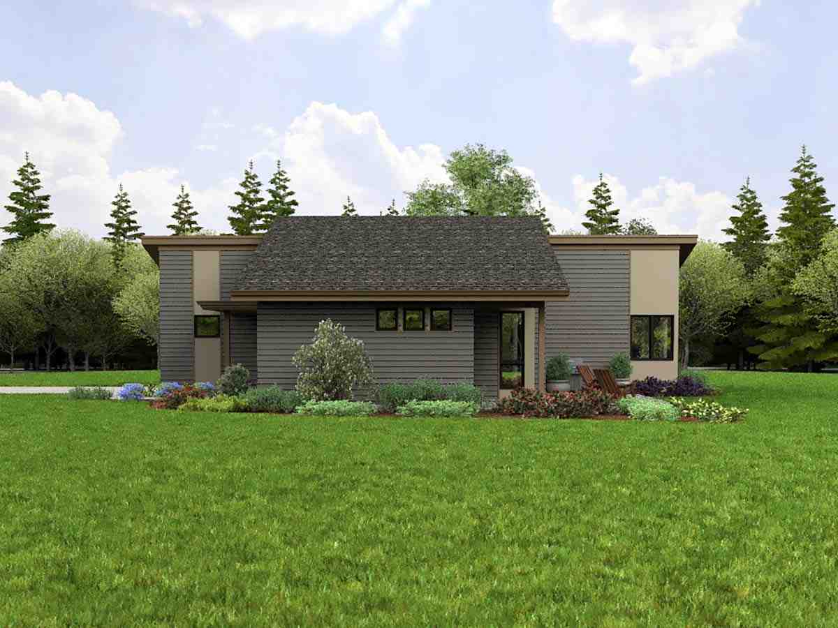 Contemporary, Ranch House Plan 81337 with 3 Beds, 2 Baths, 2 Car Garage Picture 1