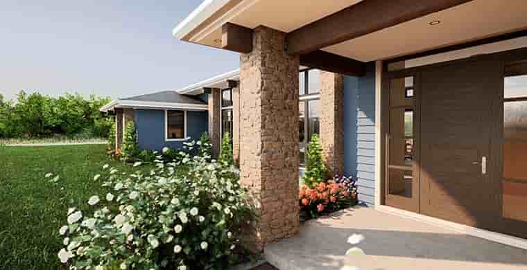 Modern, Prairie, Ranch House Plan 81344 with 4 Beds, 4 Baths, 3 Car Garage Picture 5