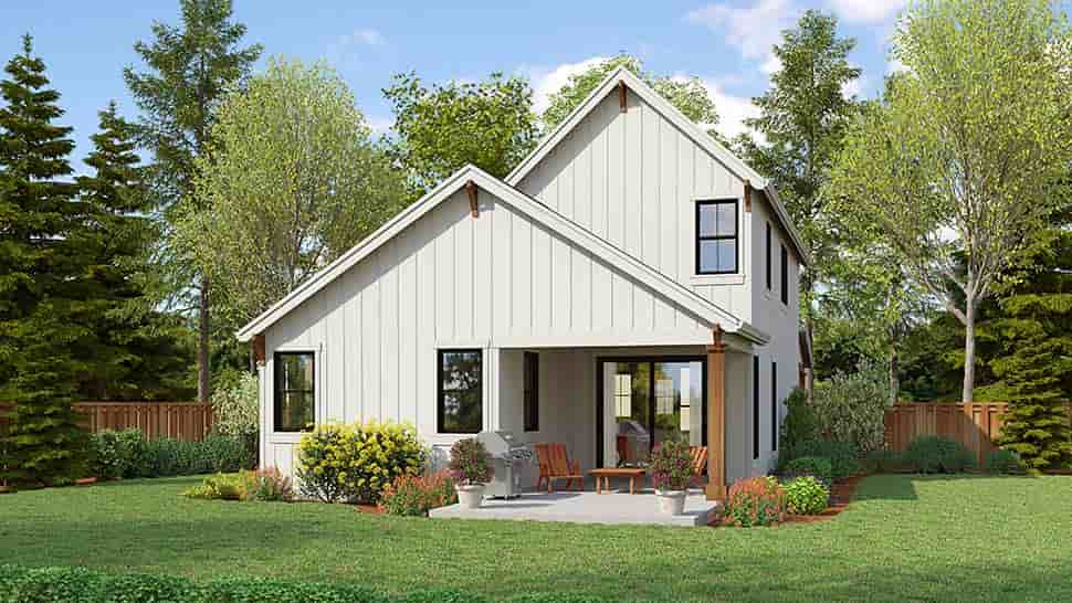Farmhouse House Plan 81354 with 4 Beds, 3 Baths, 1 Car Garage Picture 4