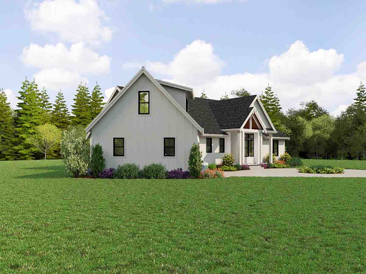 Contemporary, Farmhouse, Ranch House Plan 81355 with 3 Beds, 2 Baths, 2 Car Garage Picture 2