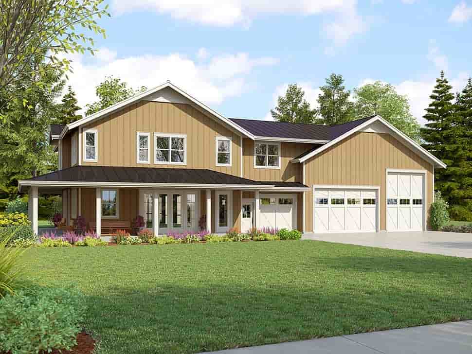 Barndominium House Plan 81391 with 3 Beds, 4 Baths, 6 Car Garage Picture 3
