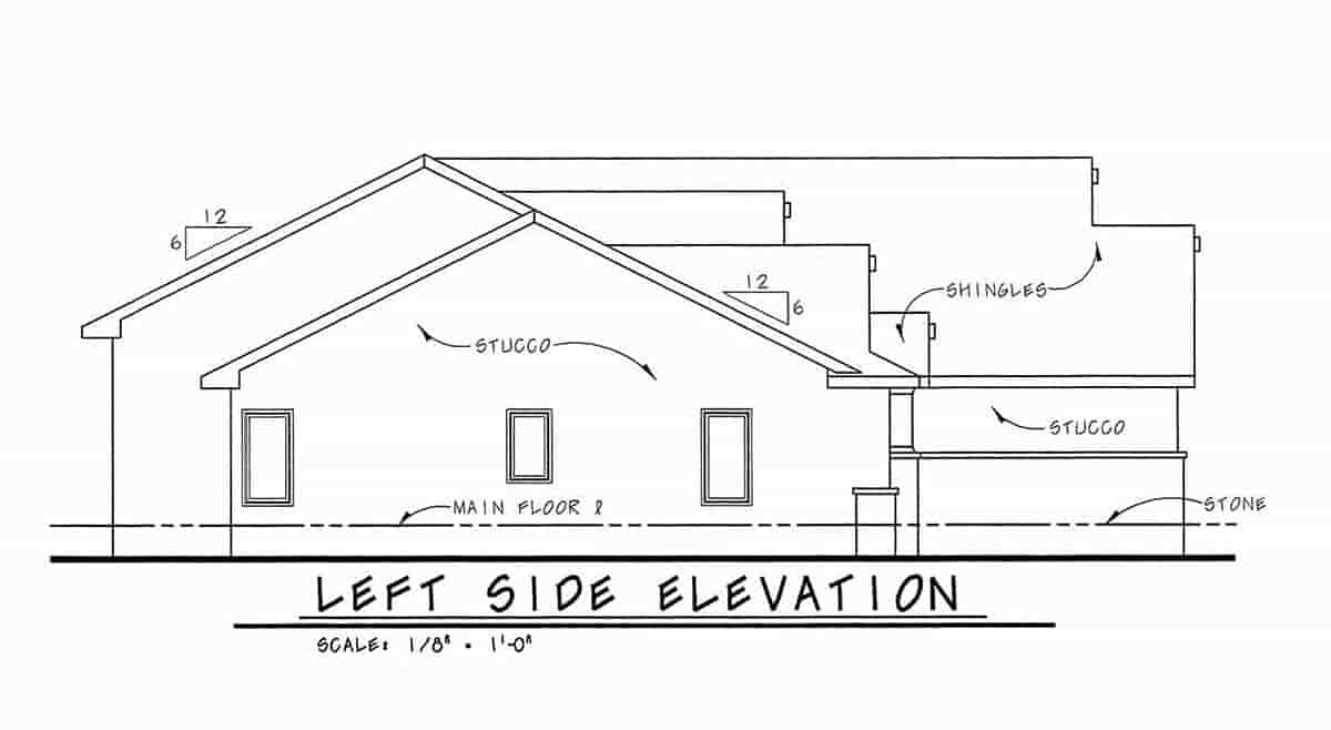 Traditional House Plan 81447 with 4 Beds, 4 Baths, 3 Car Garage Picture 2