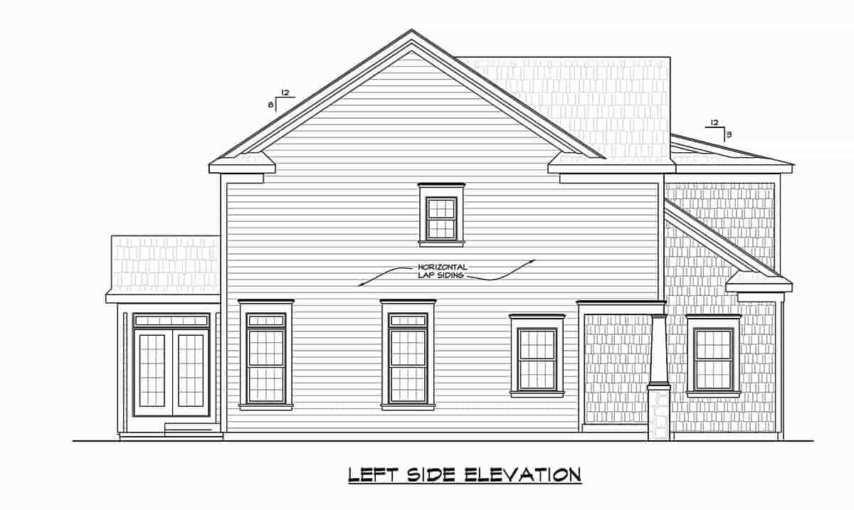 Traditional House Plan 81458 with 4 Beds, 3 Baths, 2 Car Garage Picture 2