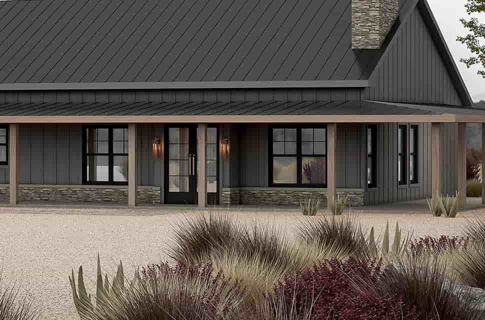 Barndominium House Plan 81489 with 3 Beds, 3 Baths, 3 Car Garage Picture 4