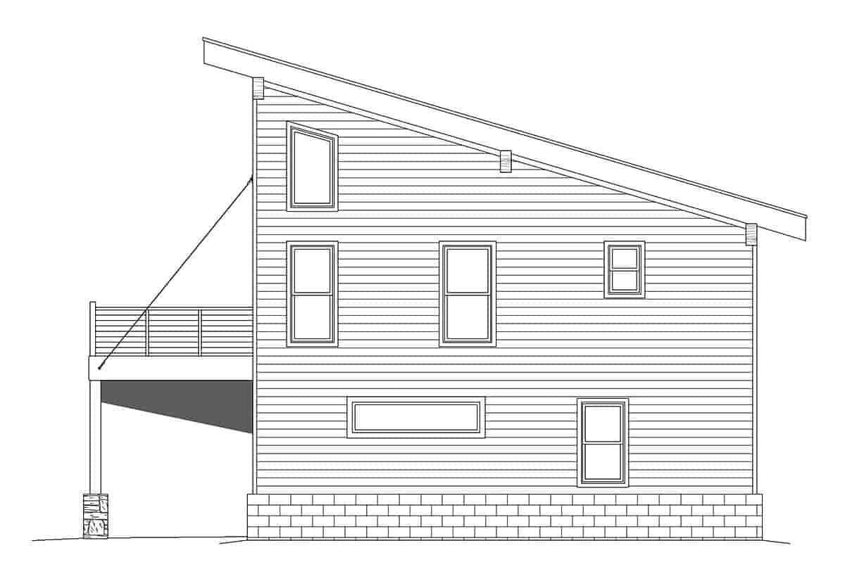 Coastal, Contemporary, Modern Garage-Living Plan 81504 with 2 Beds, 3 Baths, 2 Car Garage Picture 1