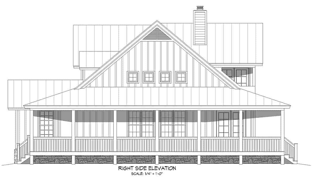 Country, Farmhouse, Prairie, Ranch, Traditional House Plan 81508 with 3 Beds, 3 Baths Picture 1
