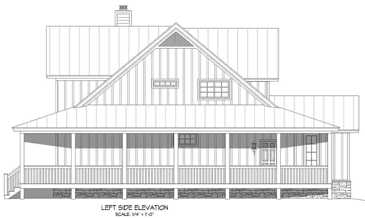 Country, Farmhouse, Prairie, Ranch, Traditional House Plan 81508 with 3 Beds, 3 Baths Picture 2