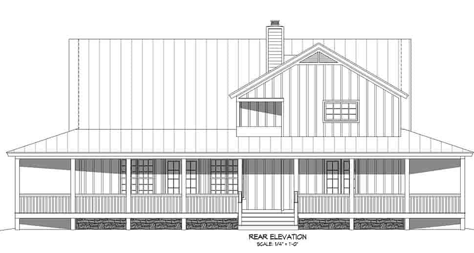 Country, Farmhouse, Prairie, Ranch, Traditional House Plan 81508 with 3 Beds, 3 Baths Picture 4