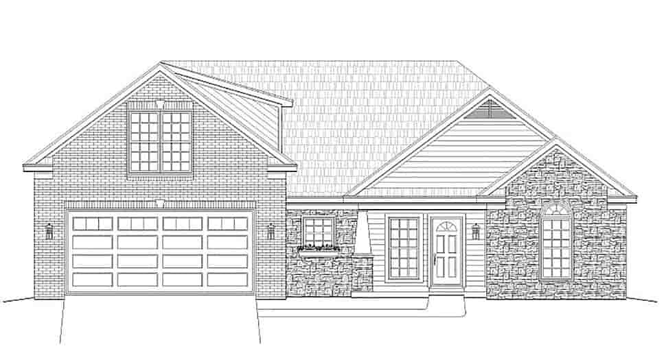 Contemporary, Country, Traditional House Plan 81523 with 3 Beds, 2 Baths, 2 Car Garage Picture 3
