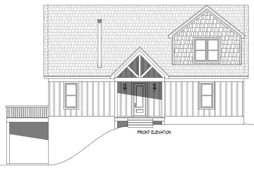 Bungalow, Cabin, Country, Craftsman, Farmhouse, Prairie, Traditional House Plan 81534 with 3 Beds, 2 Baths, 3 Car Garage Picture 3