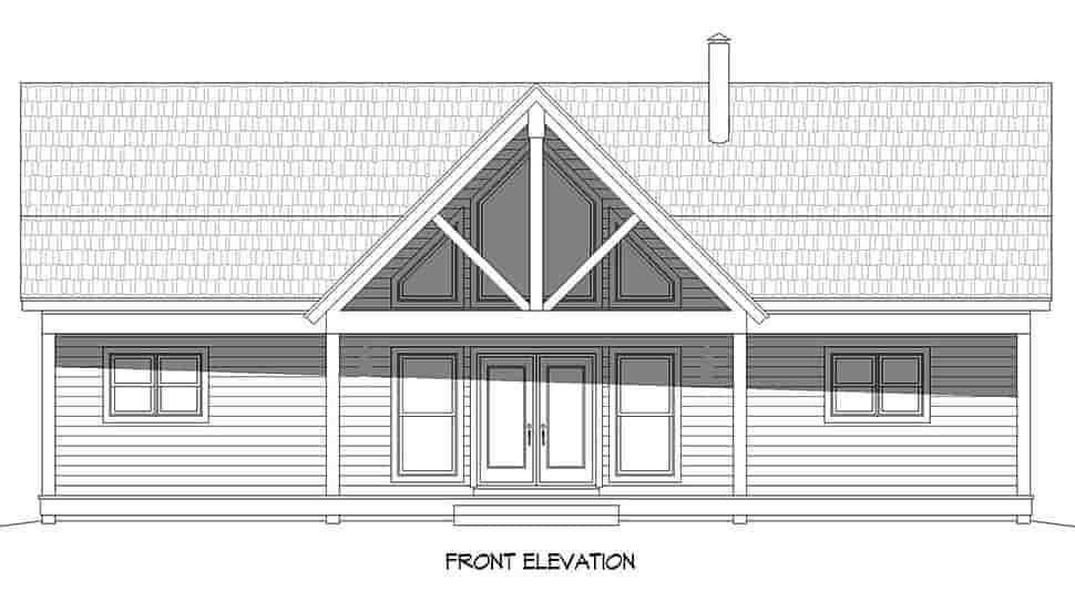 Country, Farmhouse, Ranch, Traditional House Plan 81557 with 2 Beds, 2 Baths, 2 Car Garage Picture 3