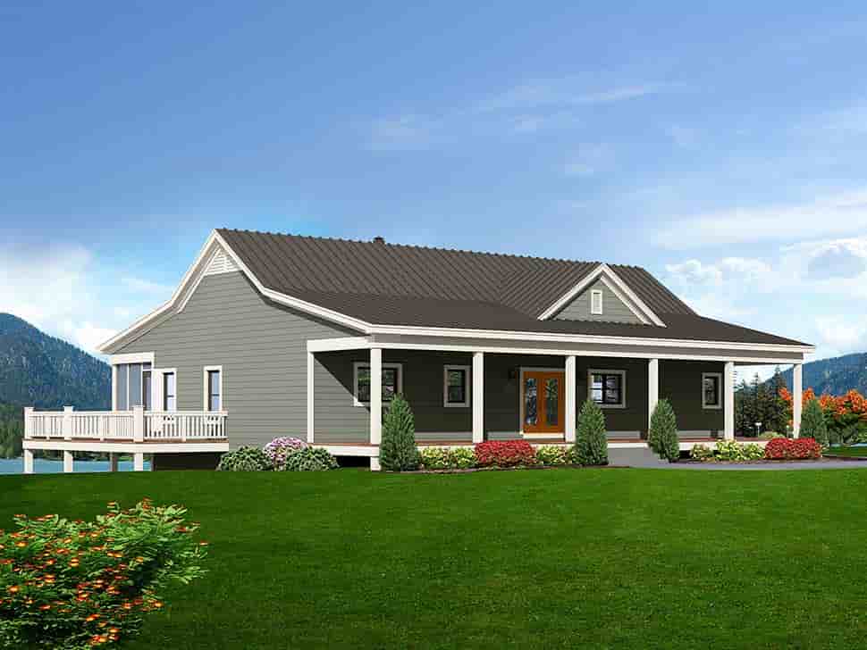 Country, Farmhouse, Ranch, Traditional House Plan 81558 with 2 Beds, 2 Baths, 1 Car Garage Picture 4