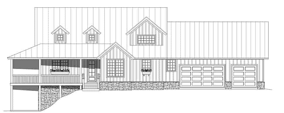 Country, Farmhouse, Traditional House Plan 81570 with 3 Beds, 3 Baths, 3 Car Garage Picture 3