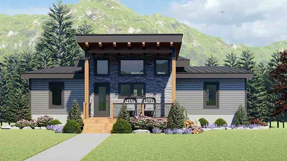 Cabin, Cottage, Country, Farmhouse, Ranch, Traditional House Plan 81571 with 3 Beds, 3 Baths Picture 3