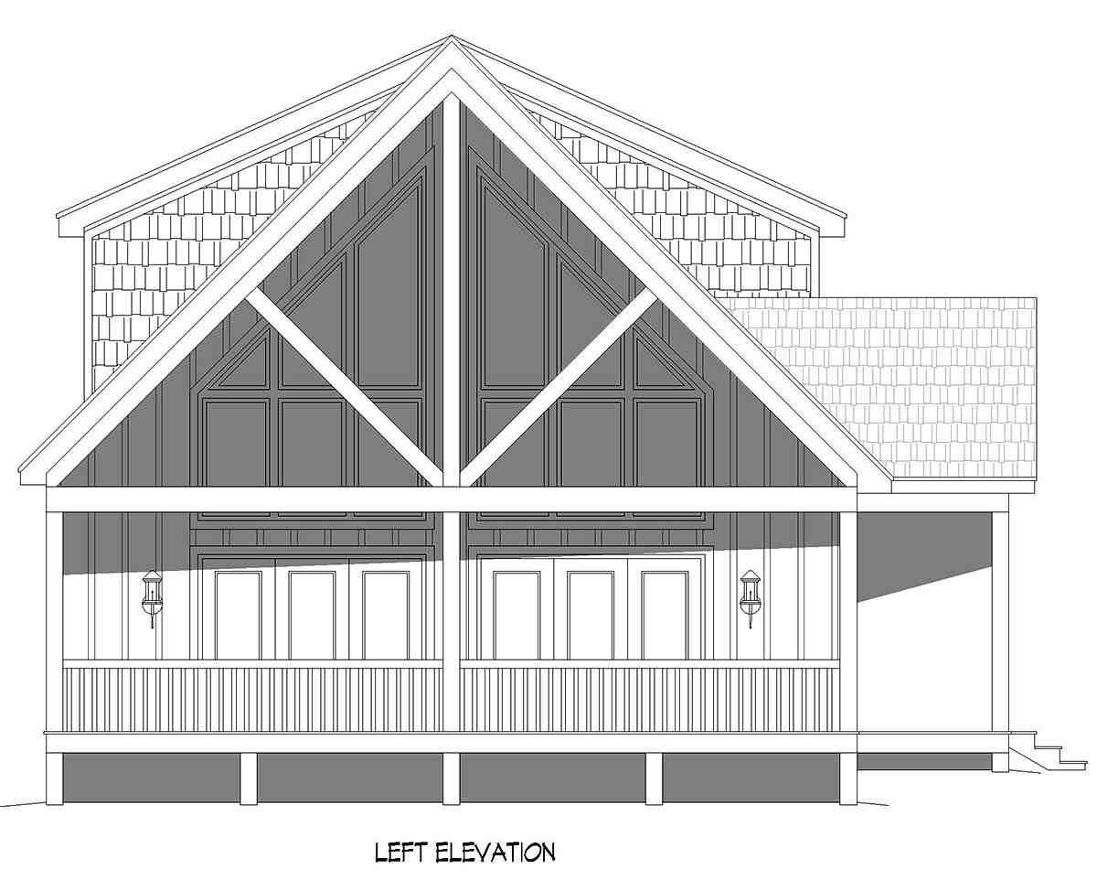 Cabin, Country, Prairie, Ranch, Traditional House Plan 81594 with 3 Beds, 3 Baths, 2 Car Garage Picture 2
