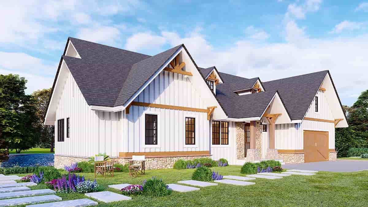 Craftsman House Plan 81640 with 4 Beds, 3 Baths, 2 Car Garage Picture 2