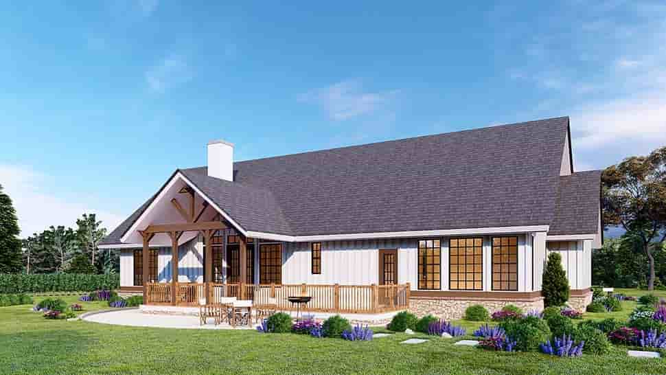 Craftsman House Plan 81640 with 4 Beds, 3 Baths, 2 Car Garage Picture 4