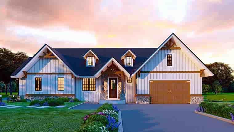 Craftsman House Plan 81640 with 4 Beds, 3 Baths, 2 Car Garage Picture 5