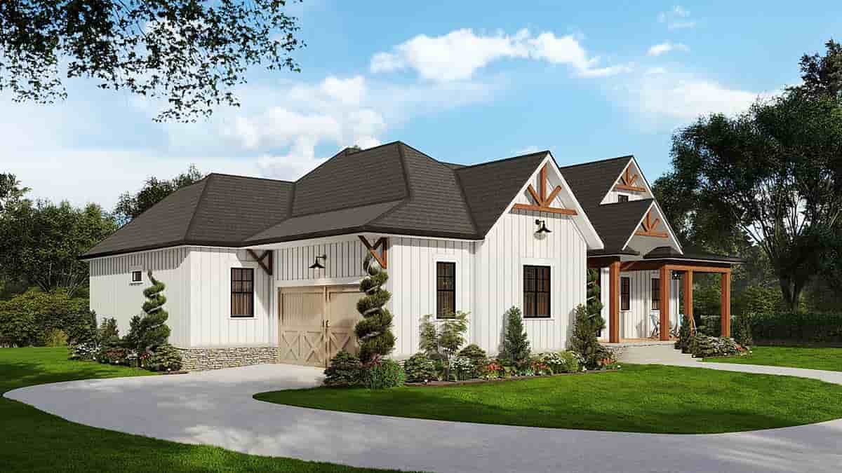 Farmhouse House Plan 81641 with 3 Beds, 3 Baths, 2 Car Garage Picture 2