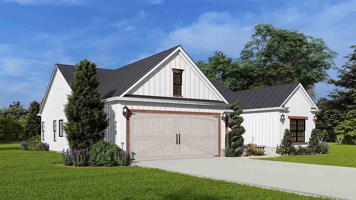 Farmhouse, Ranch, Traditional House Plan 81643 with 3 Beds, 2 Baths, 2 Car Garage Picture 2
