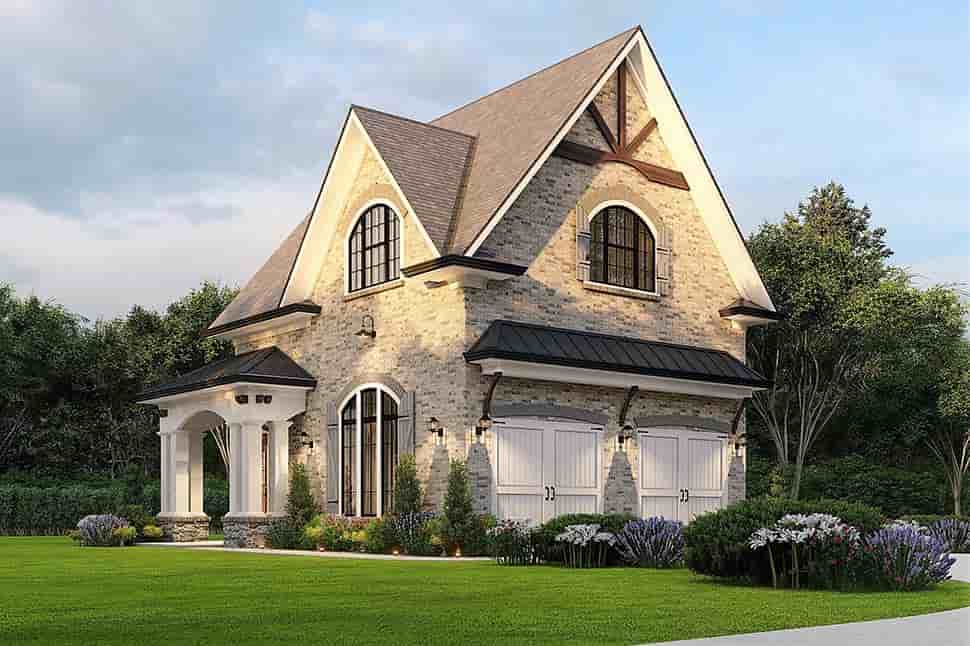 Craftsman, French Country, Traditional Garage-Living Plan 81644, 2 Car Garage Picture 4