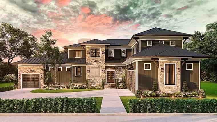 Coastal, Contemporary, Prairie House Plan 81648 with 5 Beds, 7 Baths, 5 Car Garage Picture 5