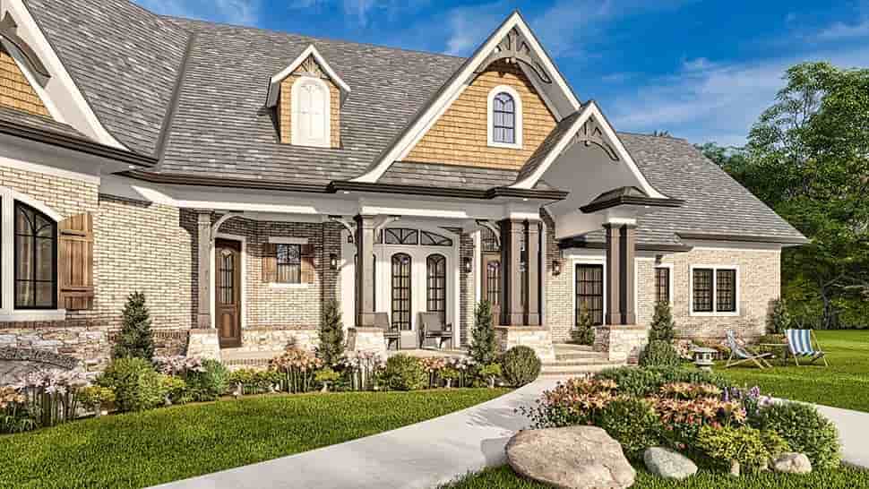 Craftsman, Ranch, Traditional House Plan 81656 with 3 Beds, 4 Baths, 3 Car Garage Picture 3