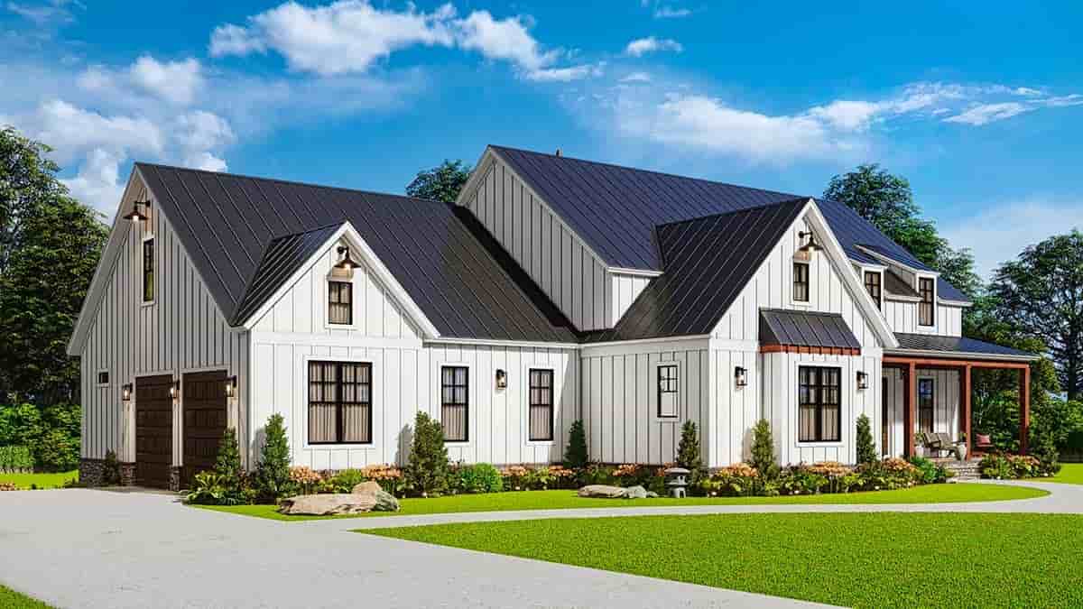Farmhouse House Plan 81658 with 3 Beds, 3 Baths, 2 Car Garage Picture 2