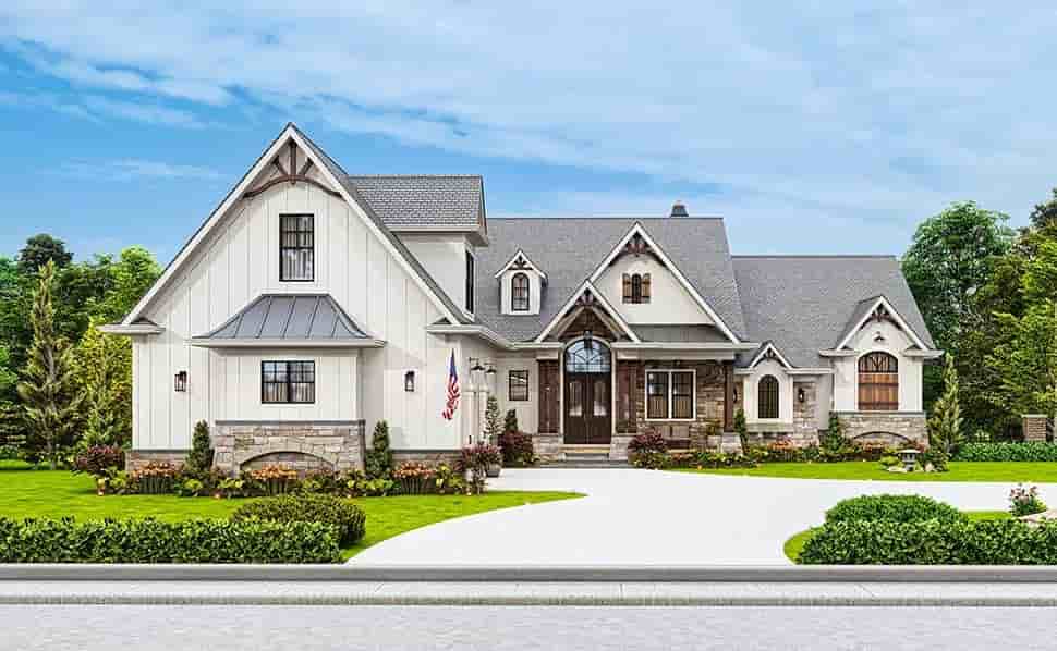 Country, Craftsman House Plan 81660 with 3 Beds, 5 Baths, 2 Car Garage Picture 6